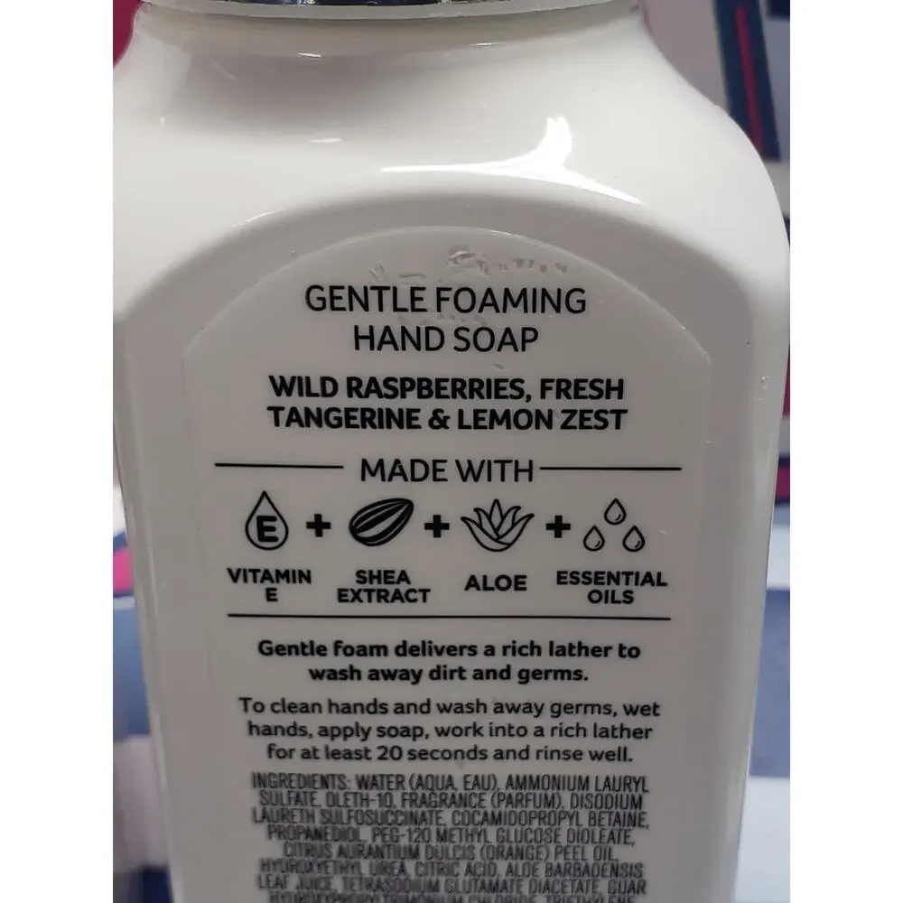 BBW Raspberry Tangerine Gentle Foaming Hand Soap 2 Pack